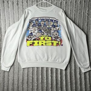 Vintage Minnesota Twins Caricature Baseball Crewneck‎ XL Rare Puff Paint